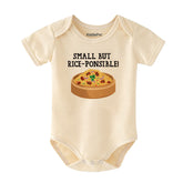 Small But Rice-ponsible funny foodie baby clothes pinoy rice and adobo outfit newborn clothes